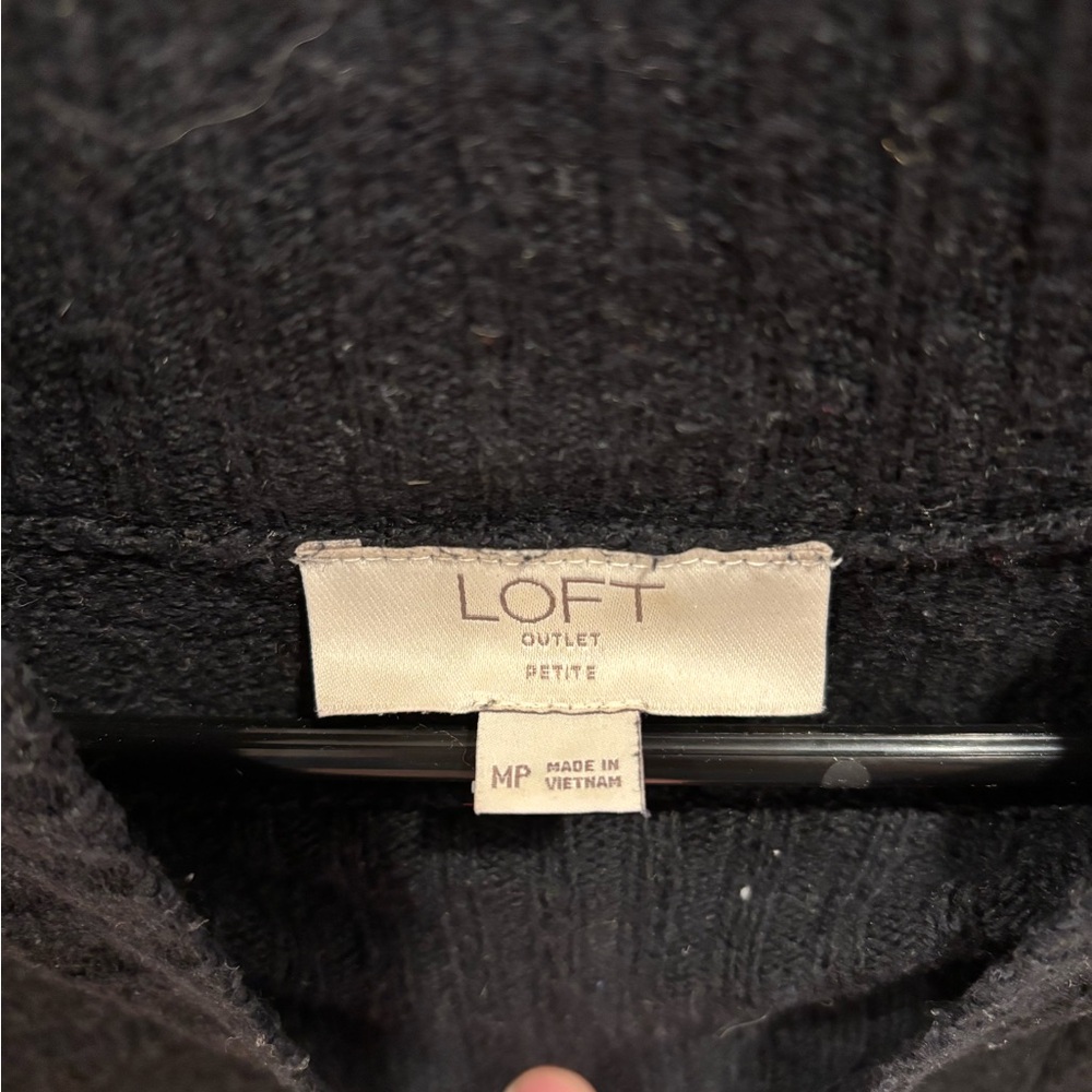 LOFT Black Cowl Neck Sweater - Picture 3 of 3